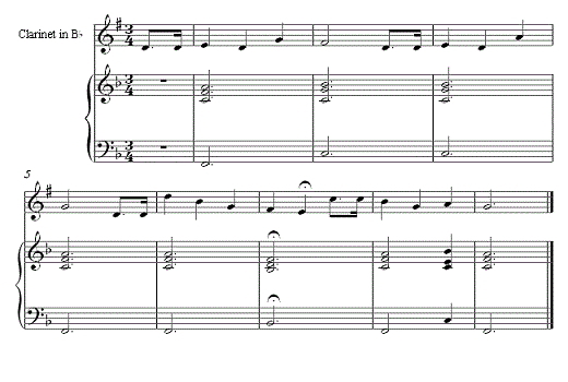 クラリネットの楽譜
