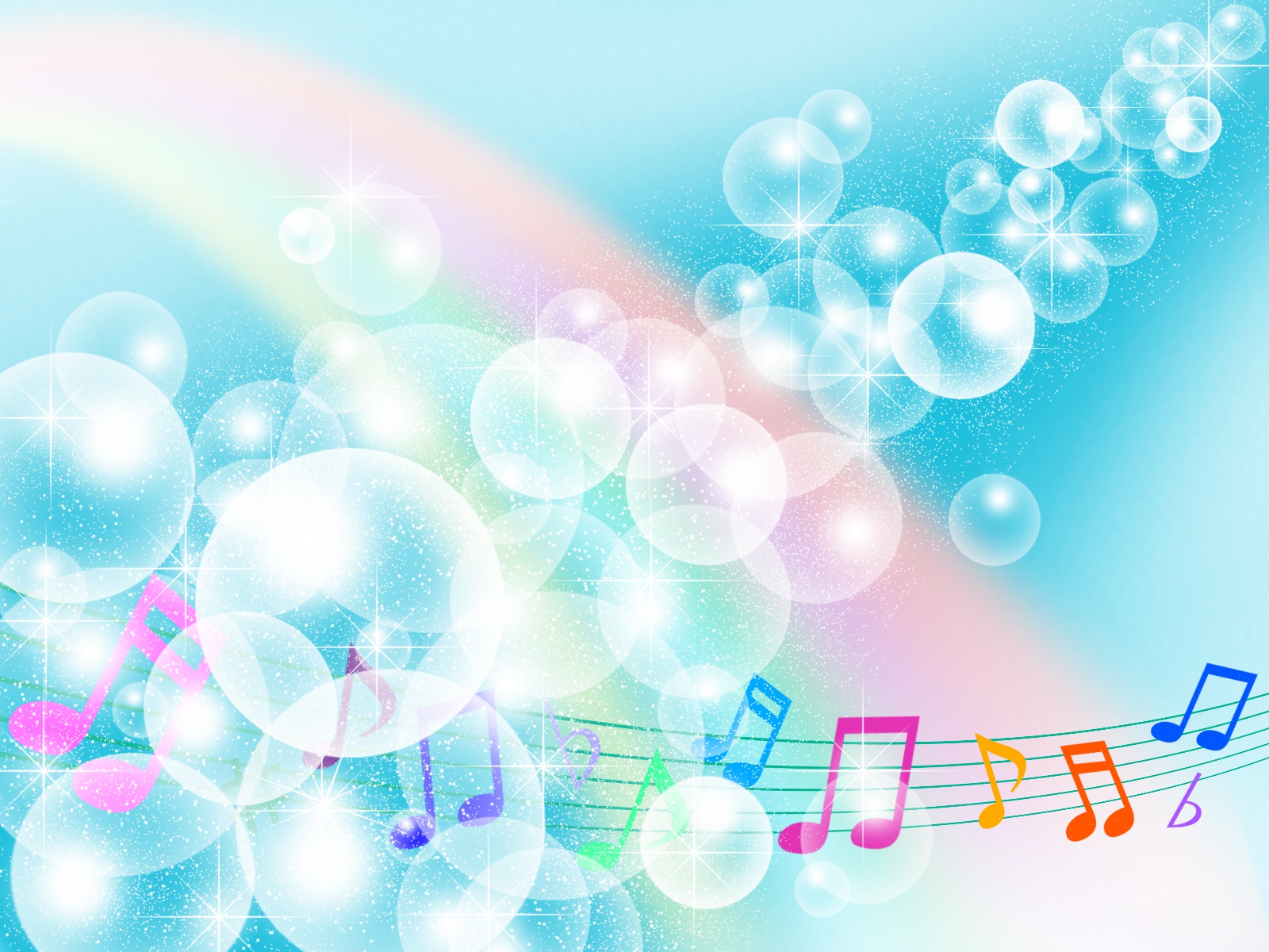 音符と虹